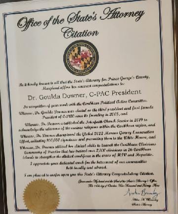Image of a certificate.